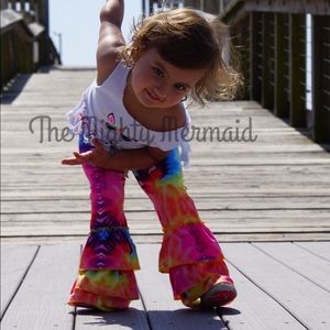 Toddler tie Dye ruffle leggings.